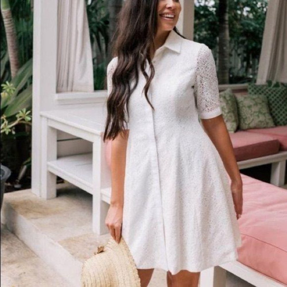 Gal Meets Glam White Lace Dress